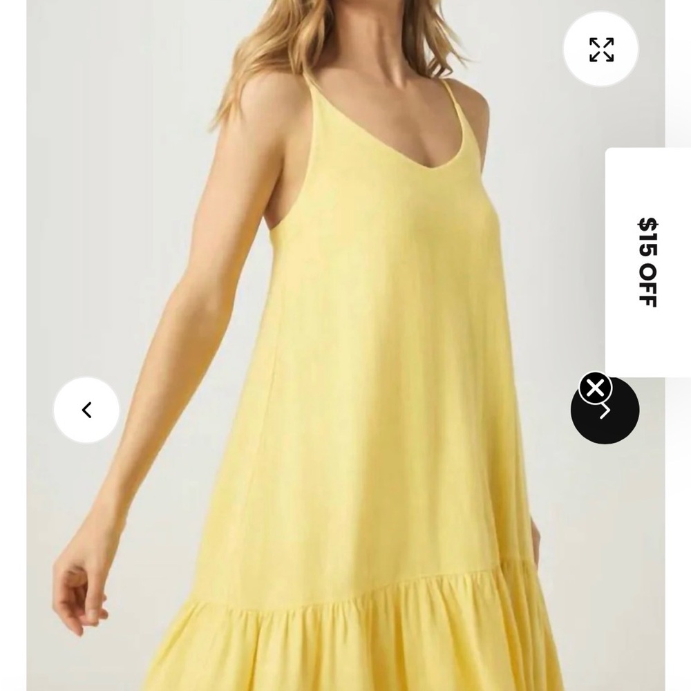 NWOT Splendid Giselle Mini Dress in Buttercup Yellow- S- MSRP $158